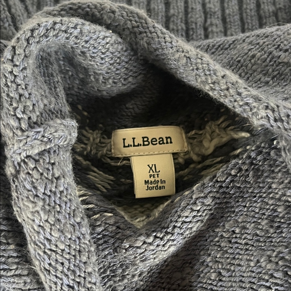 L.L. Bean Blue and Red Patterned Sweater - Picture 3 of 5